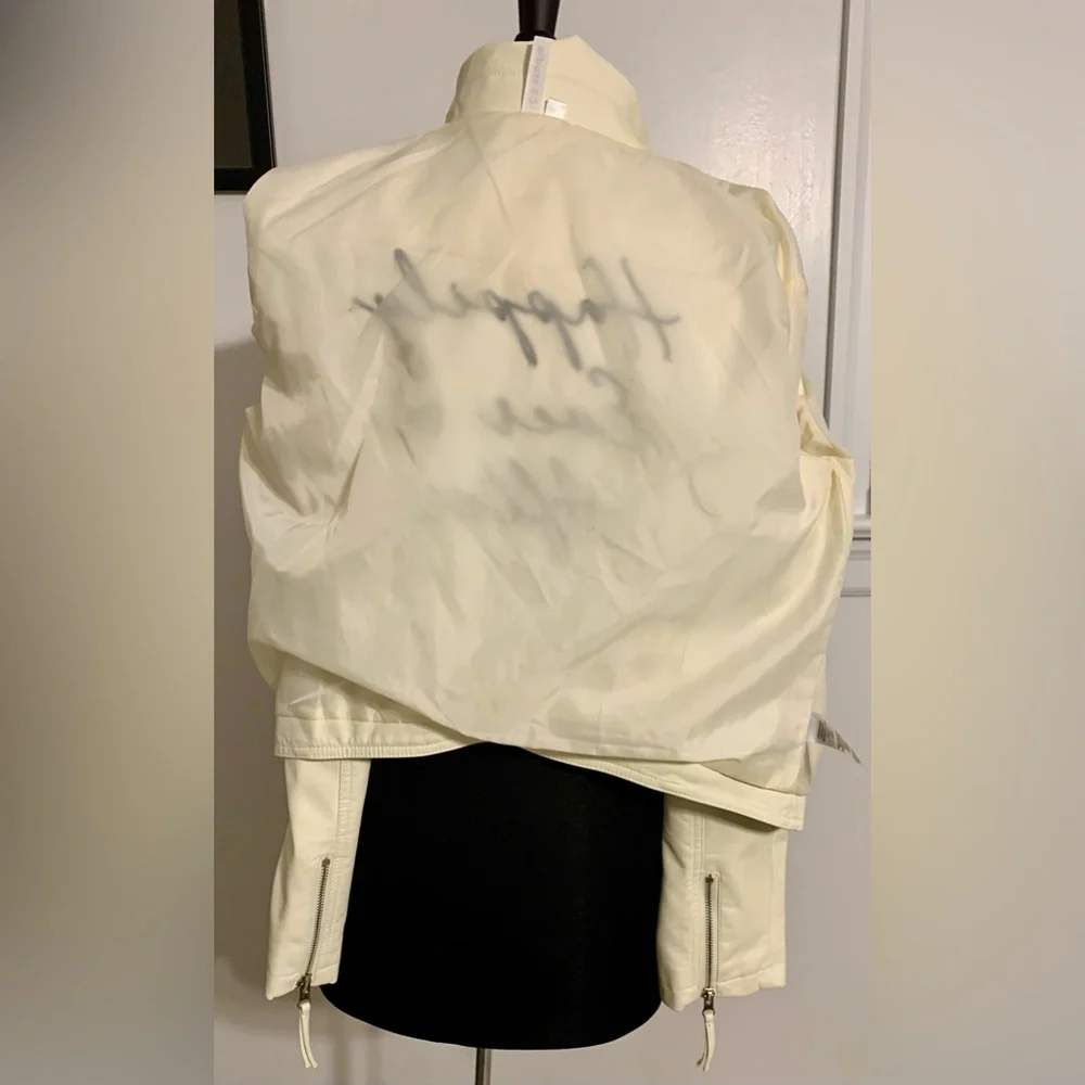 Faux leather wedding jacket coat bride to be happily ever after honeymoon gift - Picture 8 of 14